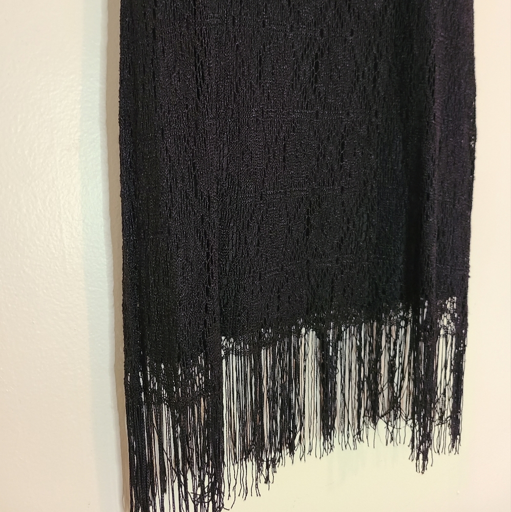 Vintage Double Fault flapper style fringe mini dress - Picture 4 of 8